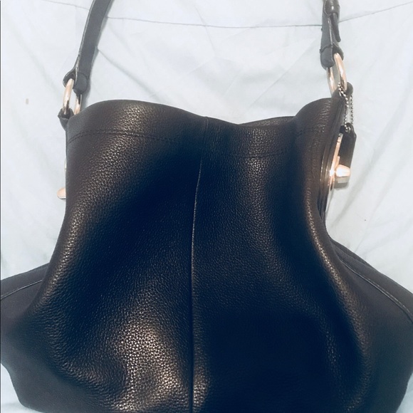 Black leather coach handbag - Picture 8 of 8